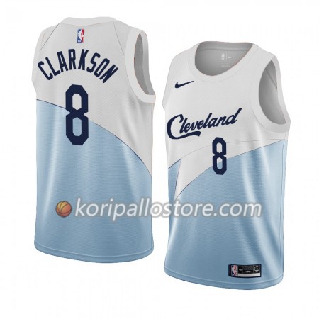 Cleveland Cavaliers Jordan Clarkson 8 2018-19 Nike Sininen Valkoinen Miesten Pelipaidat Swingman 